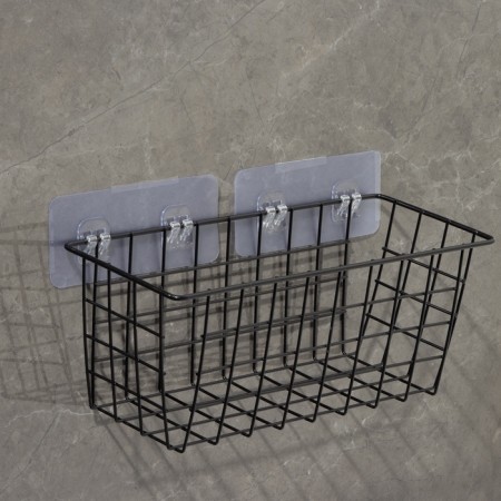Double hook self -adhesive for rods, transparent base, 14x6 cm, 2 pcs-8