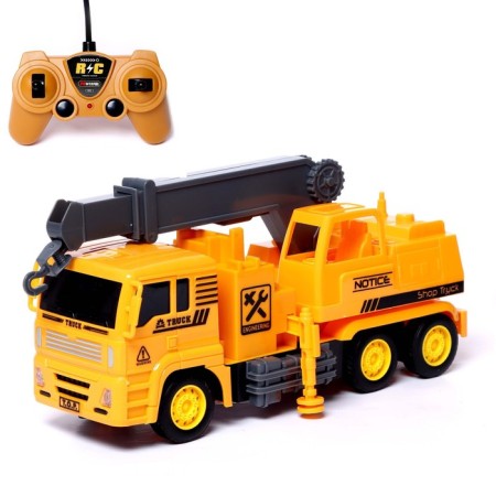Radio -controlled "construction" truck, with a tap, works from batteries