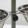 Stand with bowls, 2 x 2 l, height 50 cm, collapsible, green