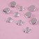Rhinestrus rhinestones “cone”, from organic glass, d = 10 mm, 50 pcs, white color
