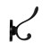 Furniture hook Cappio Gloria, two -rod, black