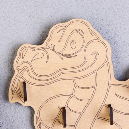 Key of the "Dissatisfied Snake", 14.5 x 15.2 x 3 cm-4