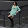 Women's skirt with a cut Mist p. 48, green/white