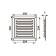 Ventilation grate Zein luxury RM2525, 250 x 250 mm, with a grid, metal, white