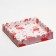 Box for cookies with PVC lid, "flamingo", white, 15 x 15 x 3 cm
