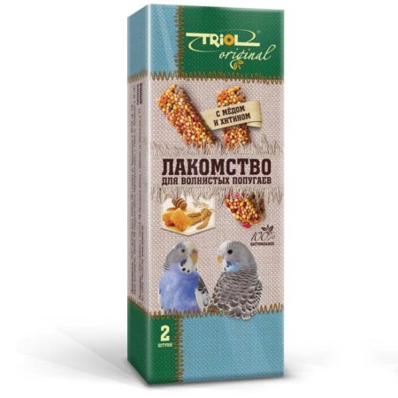 Triol Original treat for wavy parrots, honey/Hitin, 55 g-1
