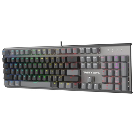 Keyboard A4Tech FSTYLER FS100 Neon Mechanical Black USB For Gamer LED (FS100)-3