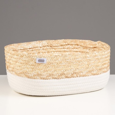 Stelly basket "Scandy", 26x16x10 cm, milk