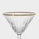 Set of glass glasses Elysia, 220 ml, 4 pcs, golden border