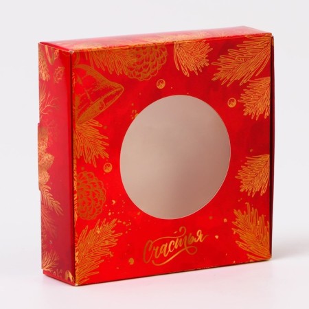 Gift box team with the window "Fulfillment of desires", 10 x 10 x 3 cm-1