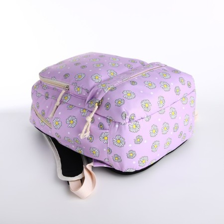 A backpack with a zipper, bag, cosmetic bag, lilac color-4