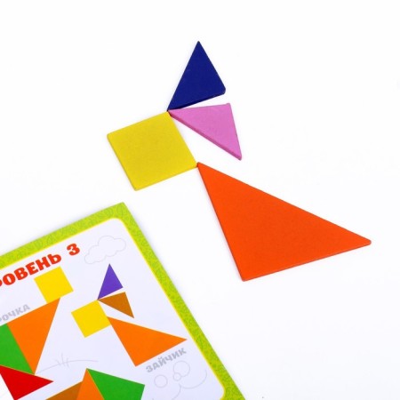 Puzzle "Tangram", animals of the world-3