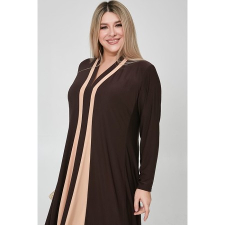 Women's dress, size 56, dark brown color-4