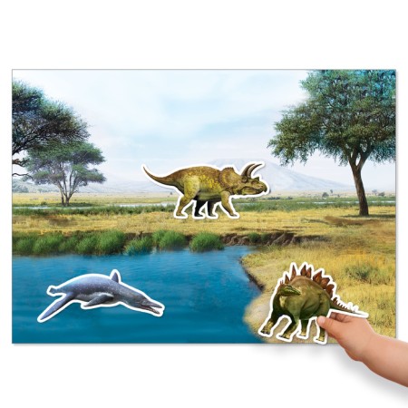 Stickers "My first encyclopedia. Dinosaurs ", A4 format, 8 p. + Poster-3