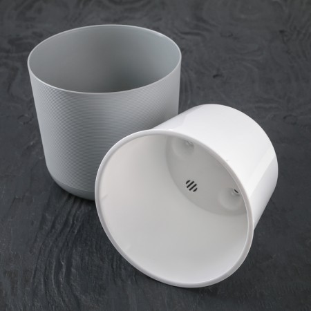 Flower pot with an insert "Lyon", 3 l, color gray color-2