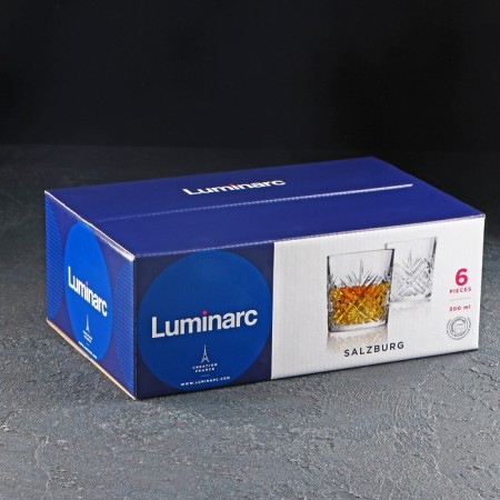 Set of low glass glasses "Salzburg", 300 ml, 6 pcs-2