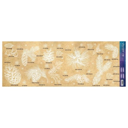 Vinyl stickers on the windows "spruce branches", reusable, 70 x 25 cm, new year-2
