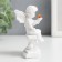 Polystone souvenir "Snow White Angels on a bench with a crystal" 8.5x7.4x5 cm