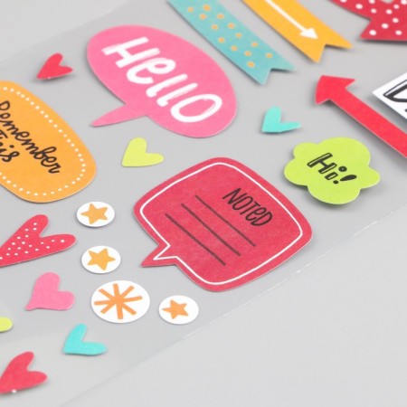 Stick plastic gold embossing "reminder" mix 10.5x23 cm-2