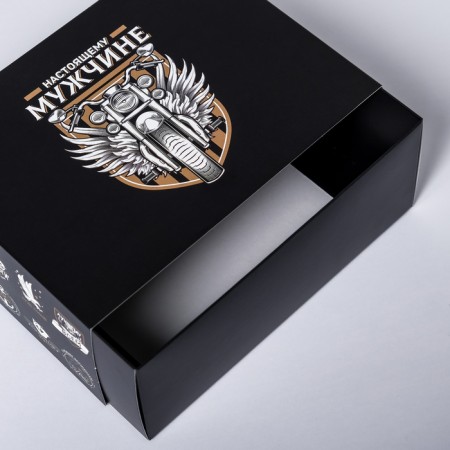 Gift folding box, packaging, Gift for Real Man, 20 x 15 x 8 cm-3