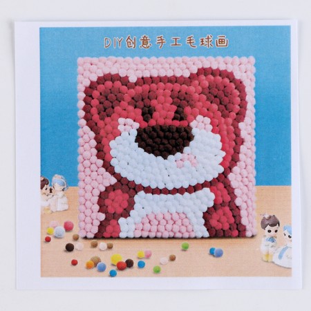 Application with pompom "Bear" size - 20 × 20 cm, glue 30 ml-4