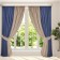 Set of curtains "Canvas", size 200x270 cm, 2 pcs, color blue-beige