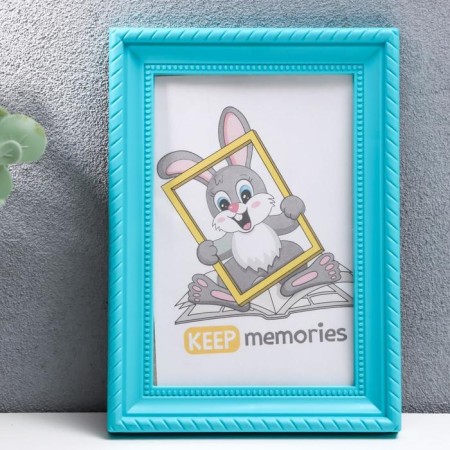 Photo frame plastic L-1 10x15 cm turquoise (plastic screen)