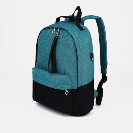 Youth backpack from a lightning textile, 3 pockets, Fulldorn, Biryuzovoy color