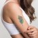 Tattoo on the body Color double "Peryshko and mermaid" 10.5x6 cm