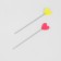 Civaling pins "Heart", 53 mm, 20 pcs, colorful color