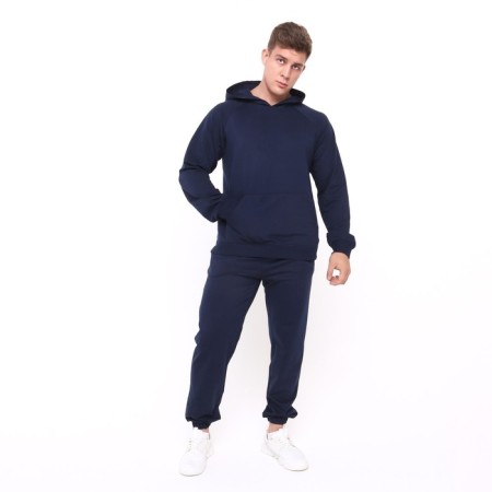 Male costume (sweatshirt, trousers), dark blue color, size 58