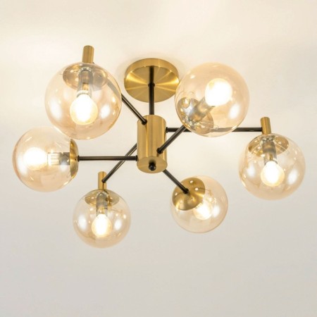 Catilux Catilux chandelier CL143163 54x54x30 cm, 6x40W, E14, brown color-12