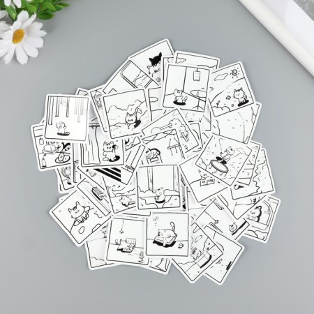 Stickers plastic "Miracle-living" set 60 pcs 10x12 cm