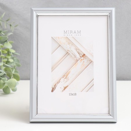 Photo frame Plastic "Mira" 13x18 cm, 421 silver (plastic screen)-1