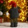 Santa Claus "in a checkered fur coat, with a flashlight and a bag" 30 cm