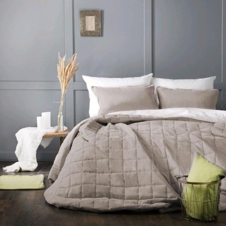 Software "Soft": a bedspread 160 x 220 cm, pillowcases 40 x 40 cm - 2 pcs, light - gray-1