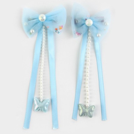 Hair clips with a bow of “my princess”, 2 pcs., 4 x 15 cm-1
