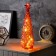 Figure Light "Red Christmas tree", 28x12 cm, 10 LED, AAAX2 batteries (not included), glow warm white