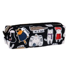 Penal soft, 1 compartment, quadro, 70 x 210 mm, Erich Krause, Funny Kittens, 57476