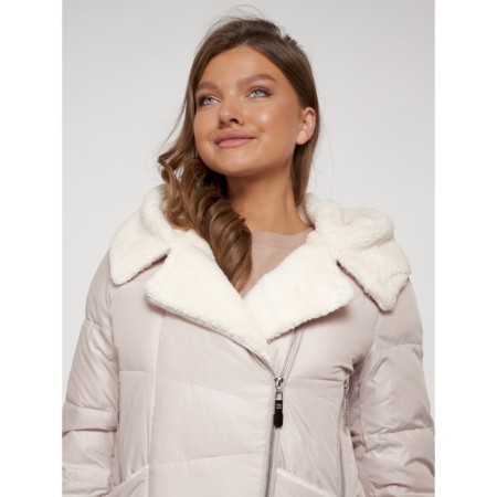 Coat insulated winter female, size 50, beige color-20