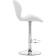 Baric stool Trio metal/eco -leather, chrome/white 48x52x86 cm