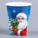 A one -time paper glass “Happy New Year”, Santa Claus, 250 ml