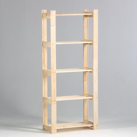 Wooden rack reinforced 150x64x28cm, 5 shelves-2