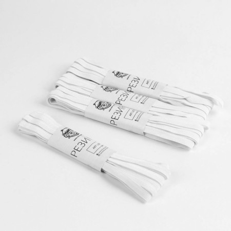 Knitted elastic bands, 8 mm, 4.5 m, 4 pcs, white color-3
