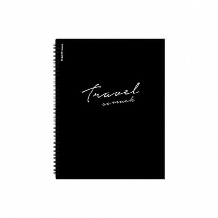 Folder 20 inserts on spirals, A4, 600 μm, Erichkrause "Classic Words", texture "Sand", Black, mix-3