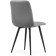 Stool on a metal frame Dani metal/velor, black/gray 43x48x85 cm
