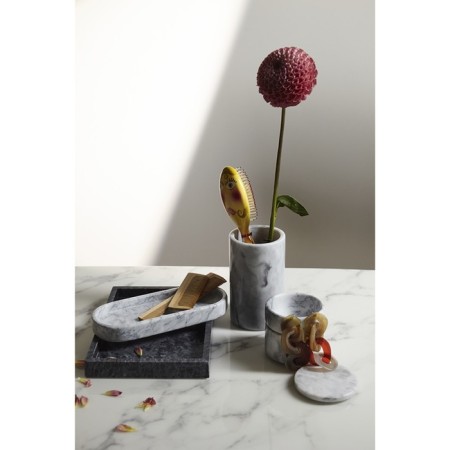 Bergenson Bjorn Marm tray, black marble, 28x20 cm, color black marble-3