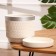 Flower pot "Brussels" White silver cylinder No. 3, 2.6 liters