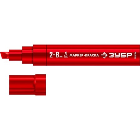 Marker-color construction bison MK-800 06327-3, wedge-shaped, 2-8 mm, red-1