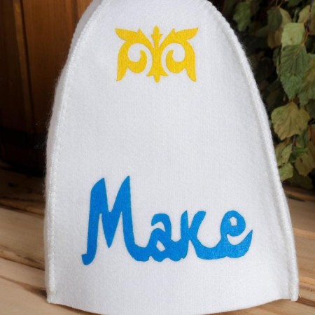 Bath cap with an applique "Mack"-1